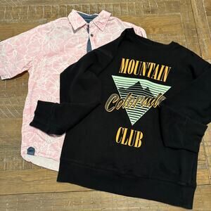 Lot of 2 Boys Size 10-12 Tops Wonder Nation T-Shirt & Distortion Button Down